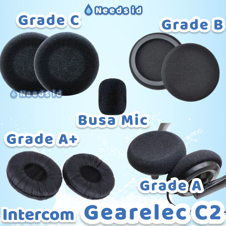 เปลี่ยนโฟมหูไมโครโฟน Intercom Gearelec C2 โฟม Earpad หู Pad ถ้วยเบาะ Earcup ฟองน้ําเปลี่ยนเปลี่ยน