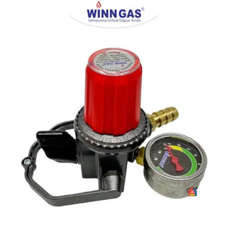 Winn Gas Regulator Tekanan Tinggi W191 M Pengunci Keamanan + Meteran / High Preasure Win Gas With Double Lock