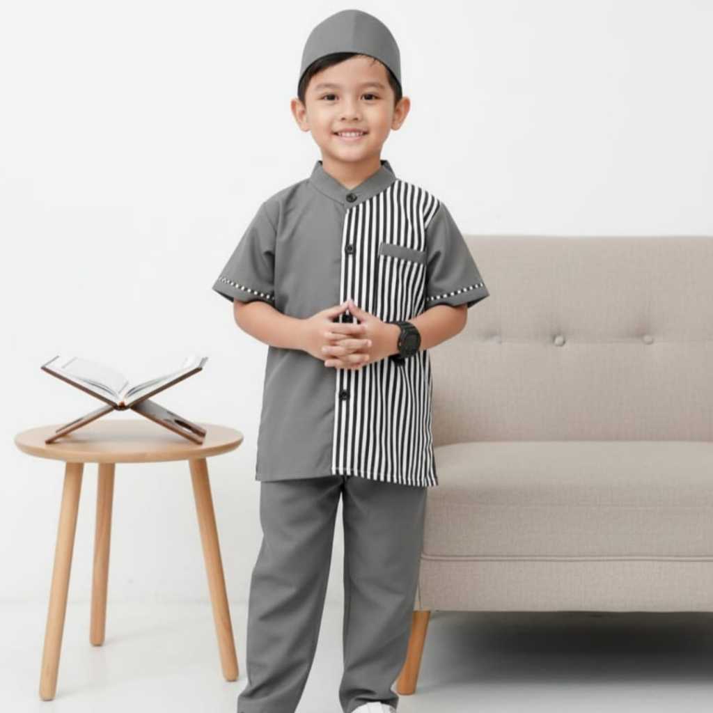 ขนาด สูท เด็กชาย 2 3 4 5 6 7 ปี เสื้อผ้าเด็กมุสลิมสมัยใหม่ ขนาด คุรตะ เด็ก - รูปที่ 3