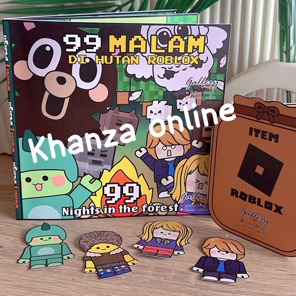 99 THE FOREST ROBLOX PAPERDOLL 99 NIGHTS IN THE FOREST หนังสือการศึกษากันน้ําของเล่นเด็กโดย Khanza O