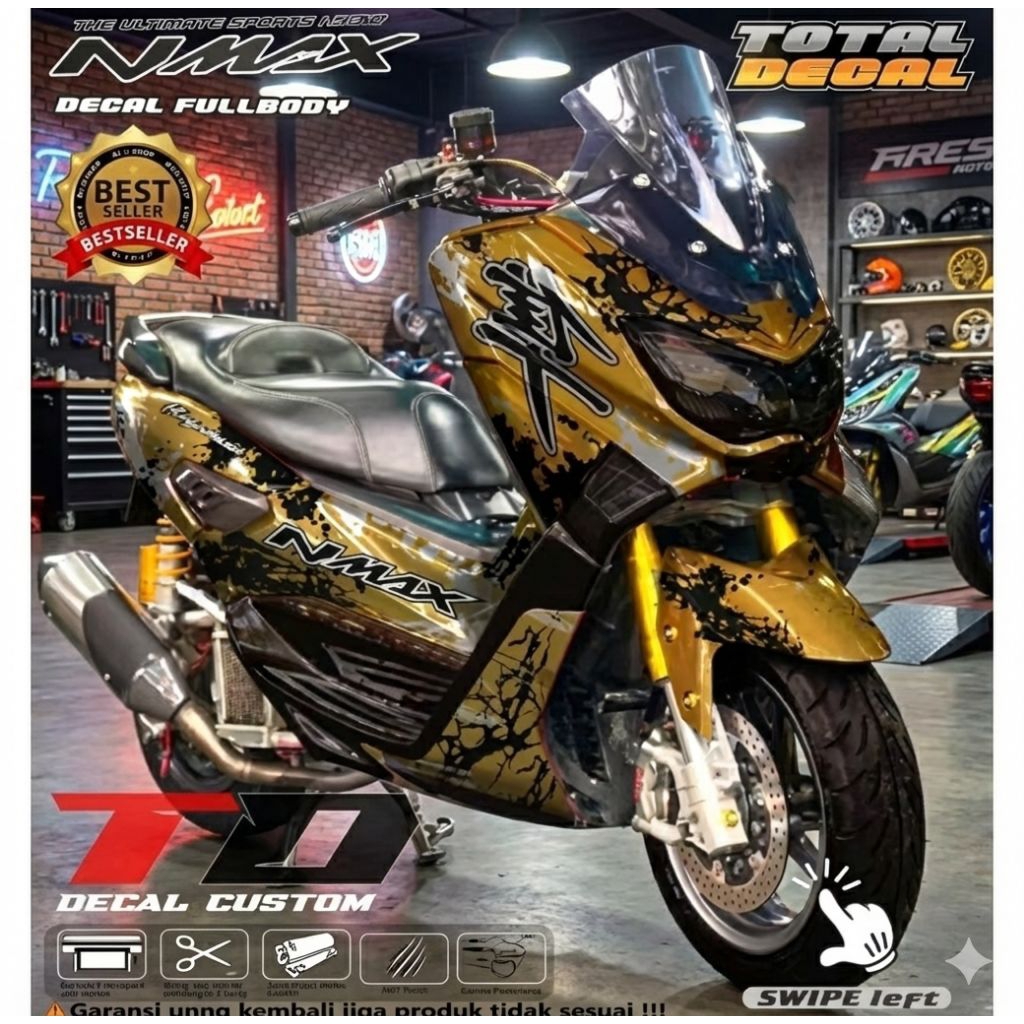 รูปลอก nmax chipabusa สติ๊กเกอร์เต็มตัว variation nmax รถมอเตอร์ไซด์