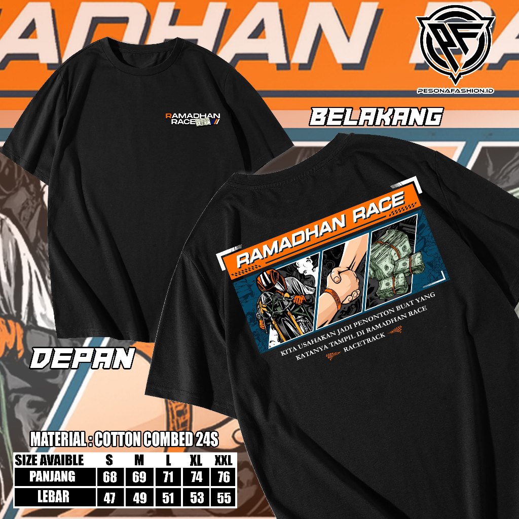 Ramdhan Race Dollar 2026 Distro เสื้อยืดแขนสั้น Cool Unisex Ramadhan Race Mens Top