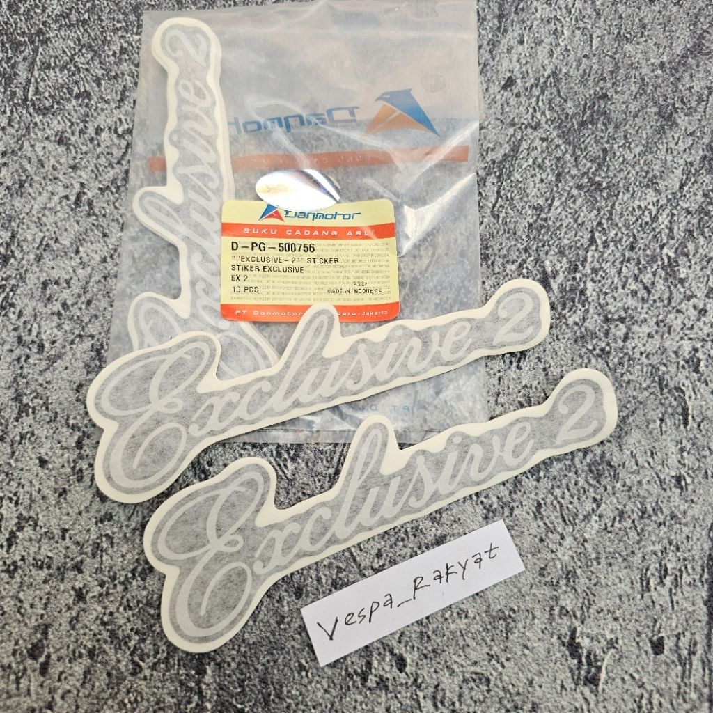 สติ๊กเกอร์ Vespa Exclusive PEXE Danmotor Tepong ดั้งเดิม