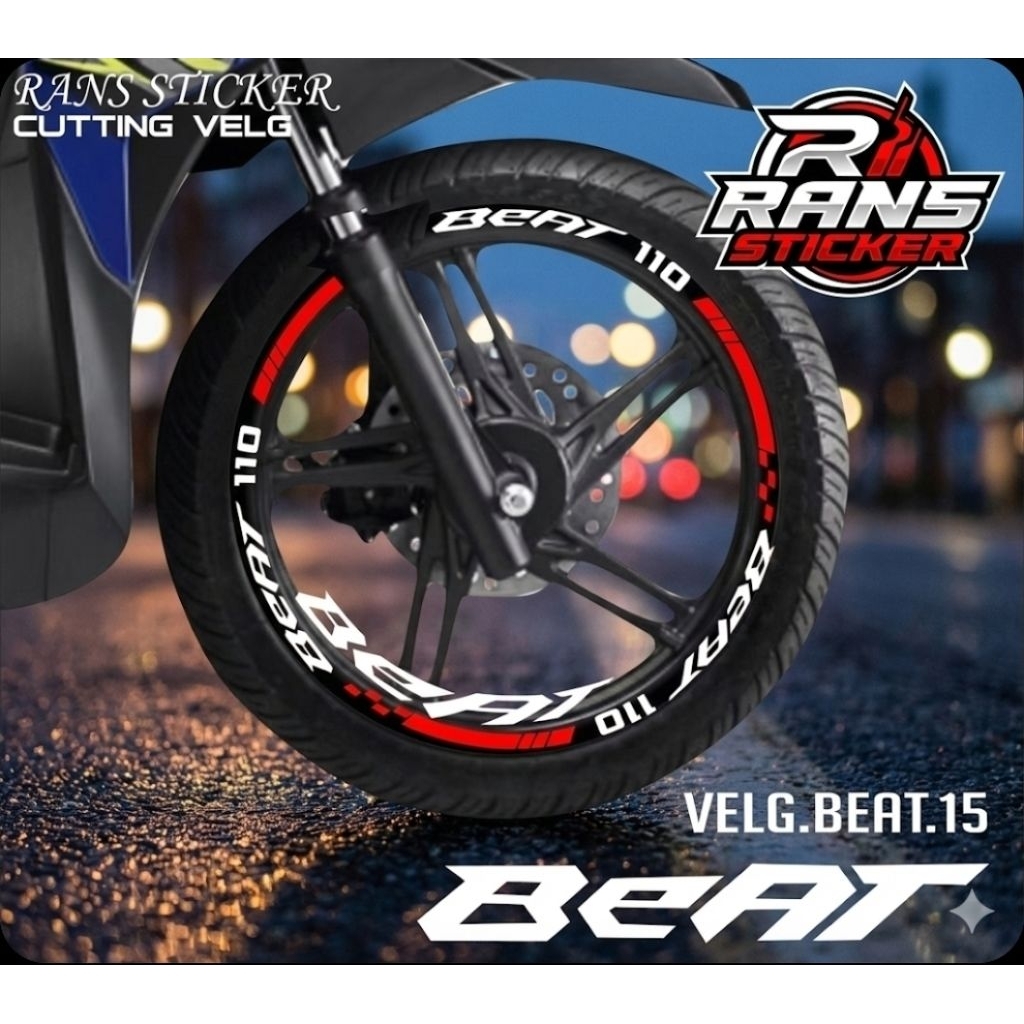 BEAT RIM CUTTING STICKER - HONDA BEAT 15 TIRE/VELG VARIATION LIST STICKER