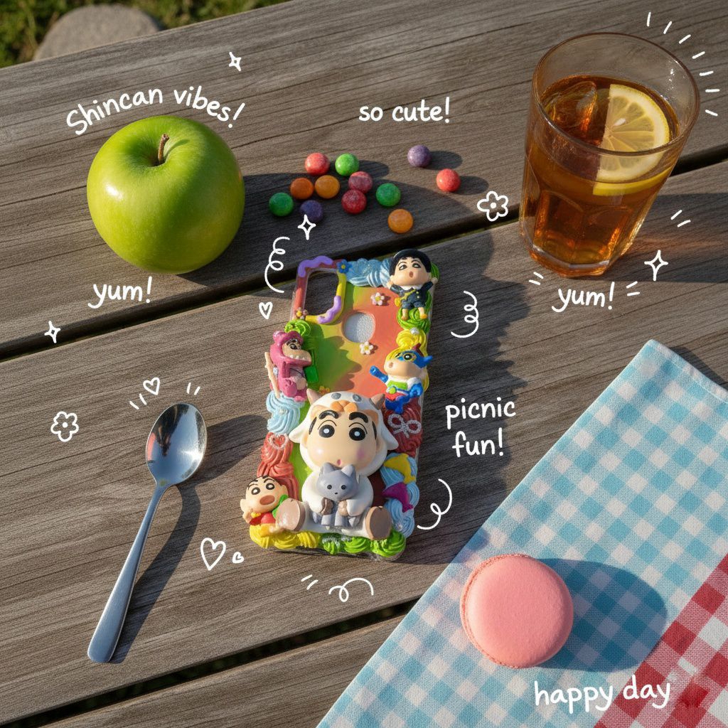 (decobytos) PRE-ORDER Decoden Phone Case Casing Figure Crayon Shinchan Full Color For All Types of H