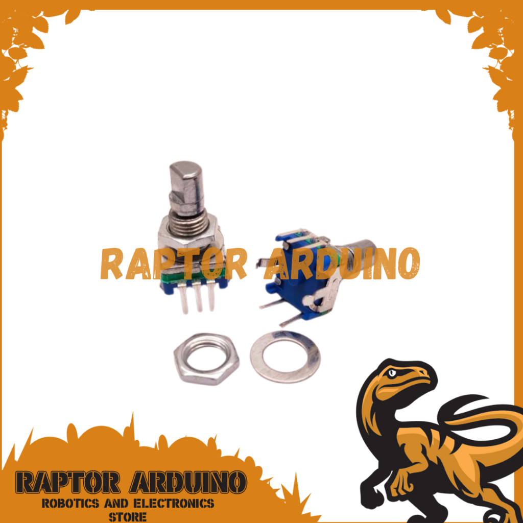 EC-11 Rotary Encoder EC11 เสียงดิจิตอล Potentiometer 5p D Handle 15 มม.