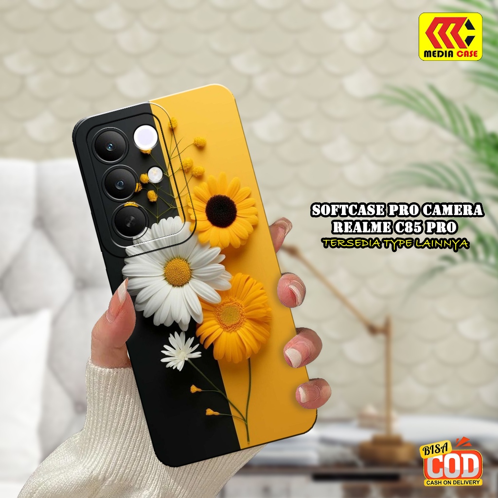 HP Last Relame C85 Pro Case - Floral Motif - Case - Relame C85 Pro Softcase - Relame C85 Pro Phone C