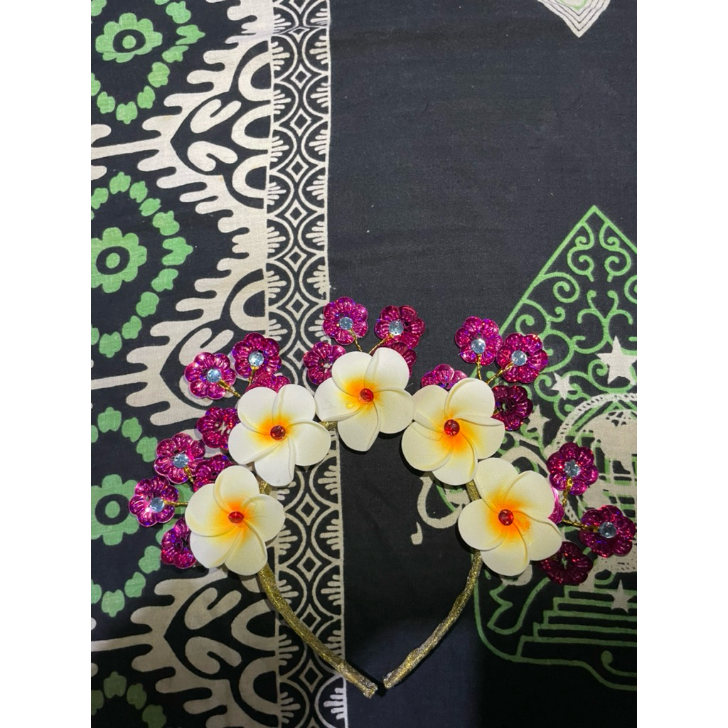 PINK SAKURA FLOWER HEADBAND CROWN PREMIUM GEM FRANCISCCO FLOWER