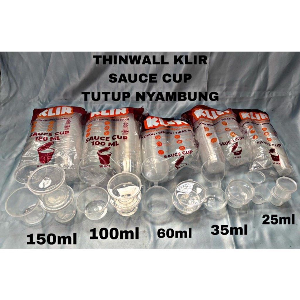 ถ้วยน้ําจิ้ม ถ้วยซอสใสทนความร้อน ตราใส ขนาด 25ml, 35ml, 60ml, 100ml, 150ml