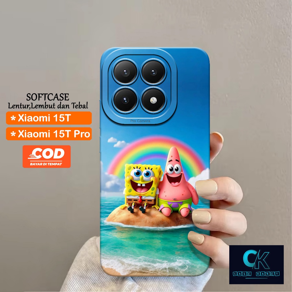 เคส Xiaomi 15T / Xiaomi 15T Pro - เคส SPONGEBOB - เคส Softcase Candy Full Color 3D Silicone TPU