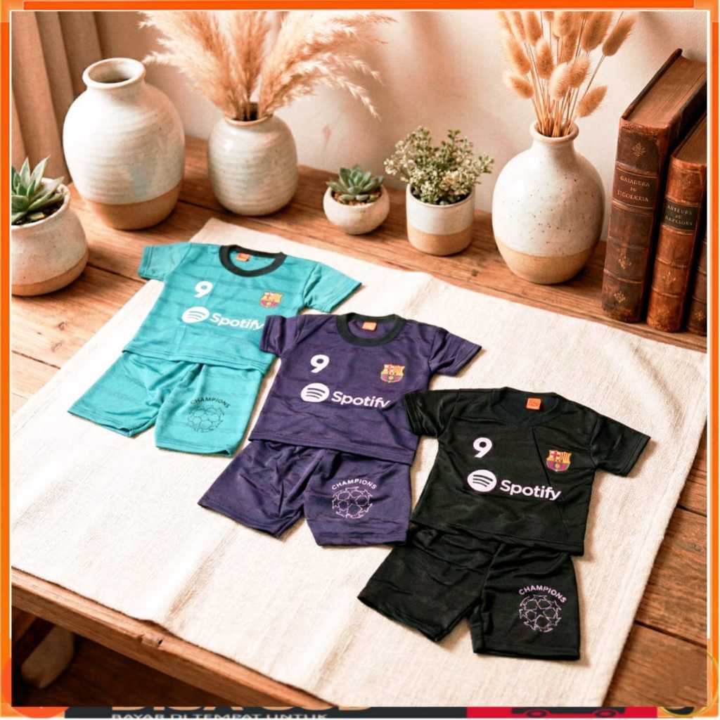 KATUN (3 ชิ้น) Europa Club Premium Cotton Kids Football Jersey Set 2-9 ปี - Safanu