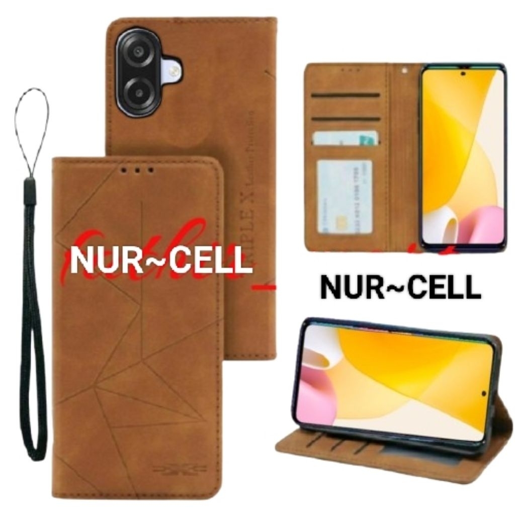 HP Flip Cover Magnet SAMSUNG A07 5G / A06 / A05 Leather Flip Case Wallet Magnetic Cassing Premium Mo