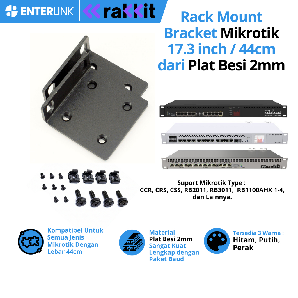 RAKKIT MK-001 Rackmount Kit Mikrotik Rack Server Ear Bracket Ear Rack