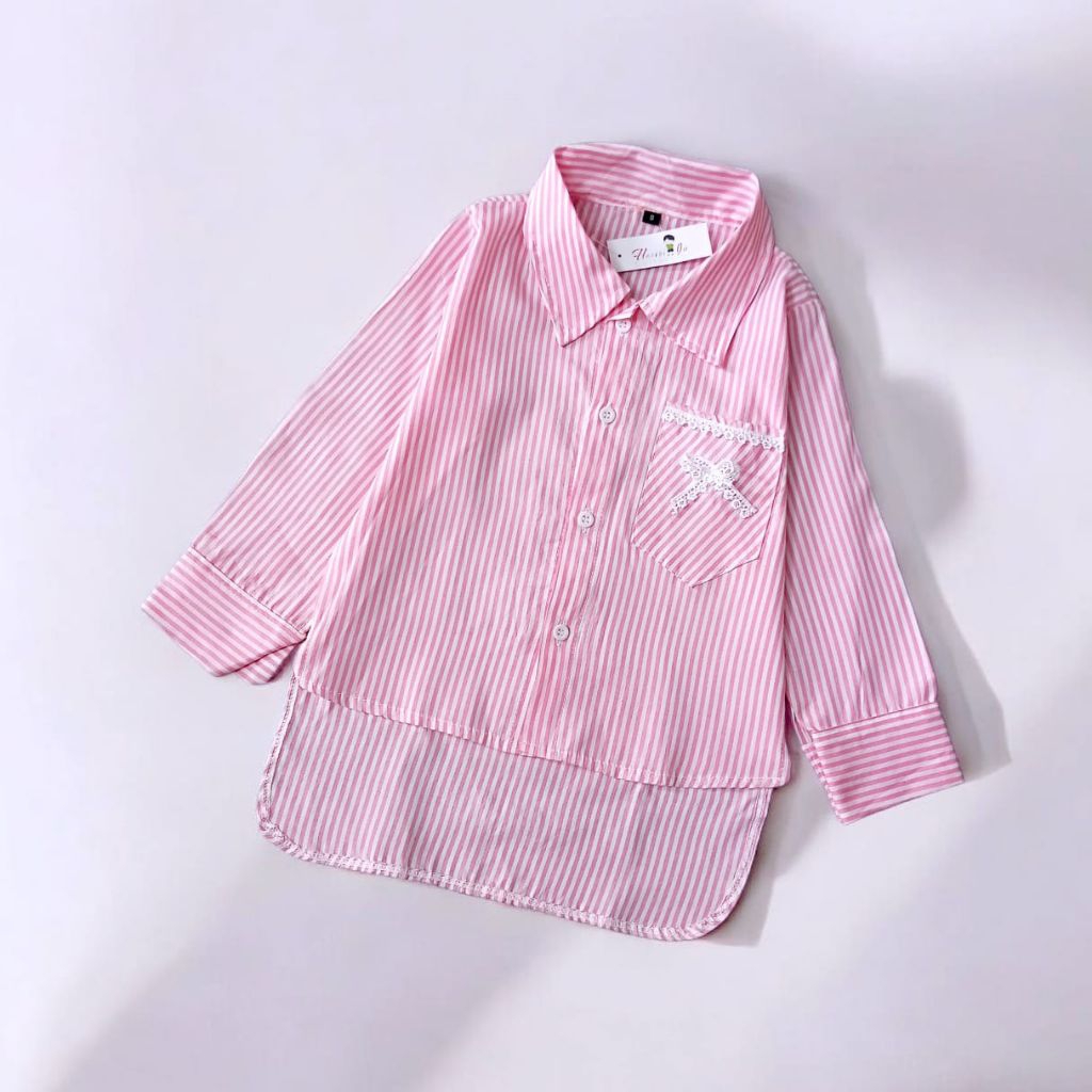 KEMEJA GIRLS STRIPE SHIRT 2-10 ปี GIRLS STRIPE SHIRT BLOUSE