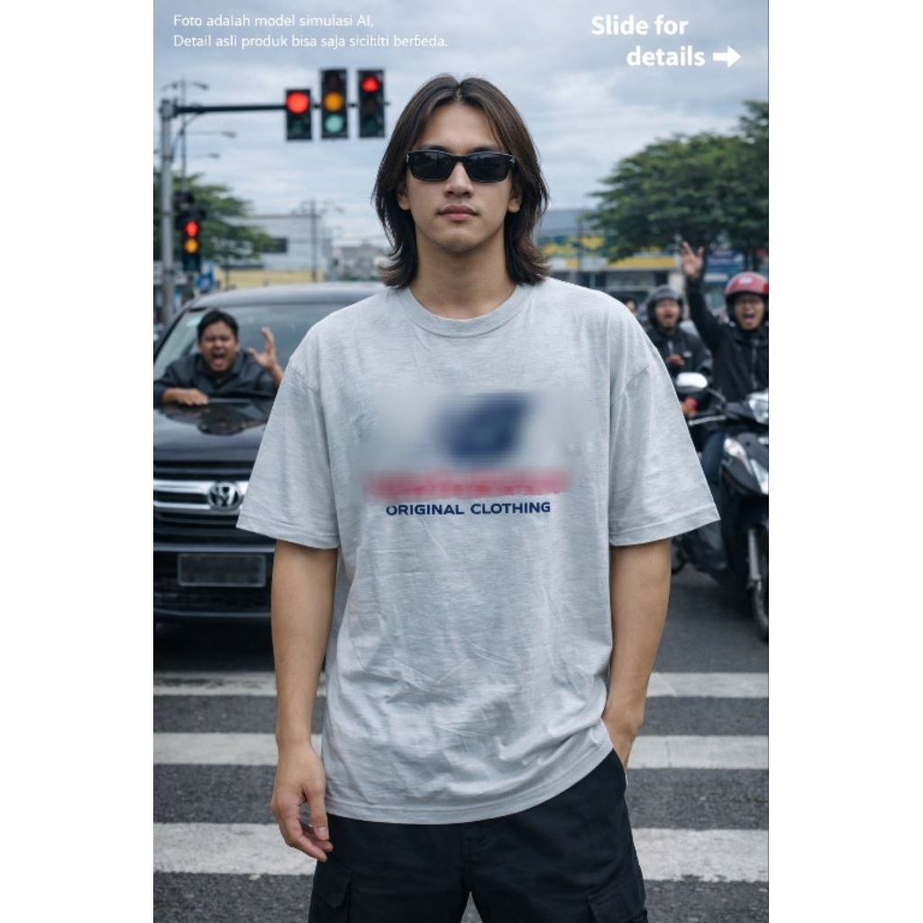 (Vtg) N*W B**ANCE 0R1 เสื้อยืด Size L oversize fit XL (P71 x L58)