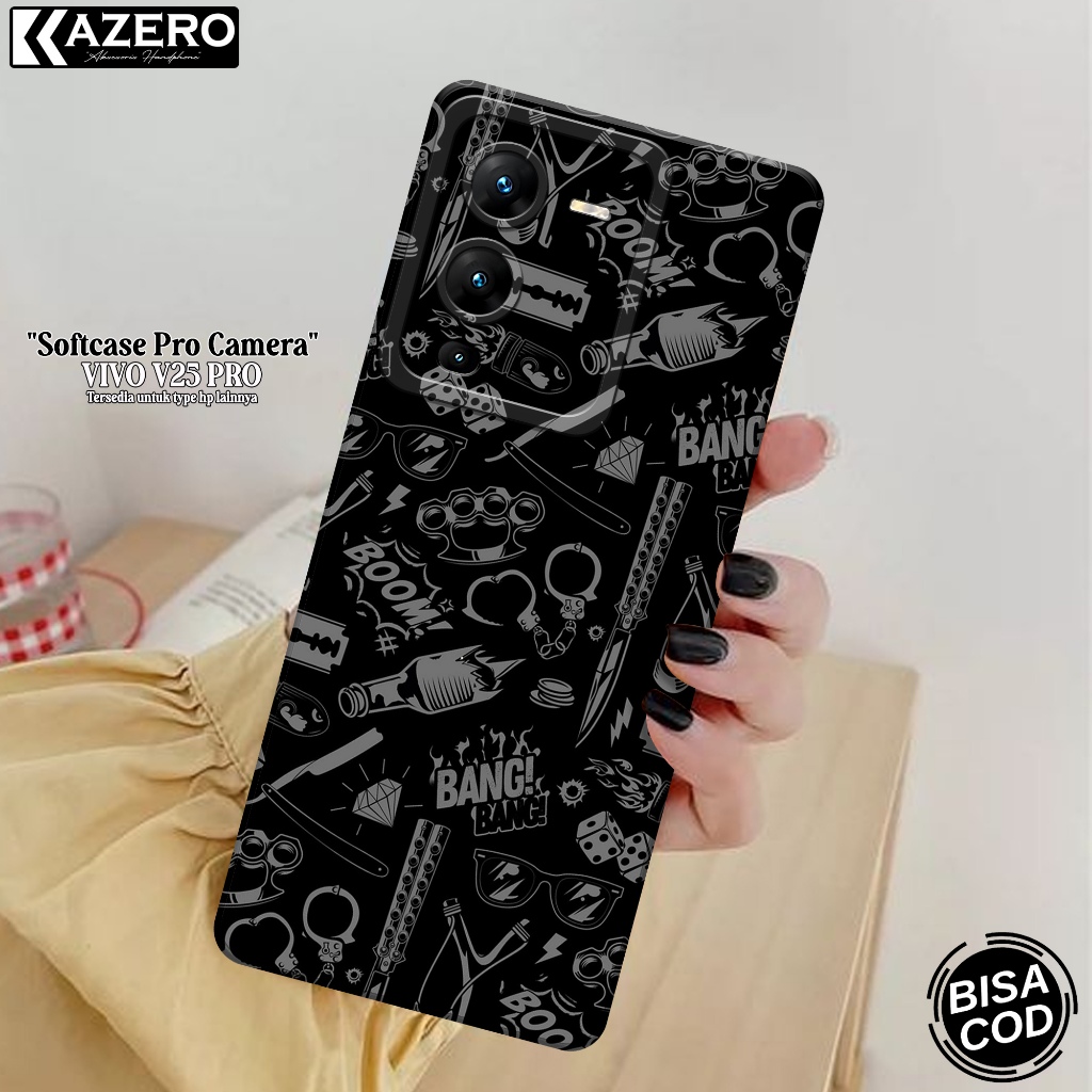 KAZERO - เคสโทรศัพท์ VIVO V25 PRO - เคสความงามแฟชั่น - กล้อง Pro - VIVO V25 PRO Softcase - เคส VIVO 