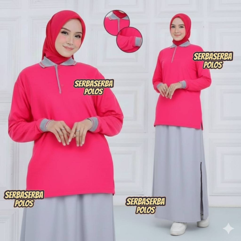 MUSLIM เสื้อกีฬาผู้หญิง UNIFORM WITH COLLAR / ชุดกีฬากางเกง / เสื้อยืด SYARI TEACHER SPORTS UNIFORM