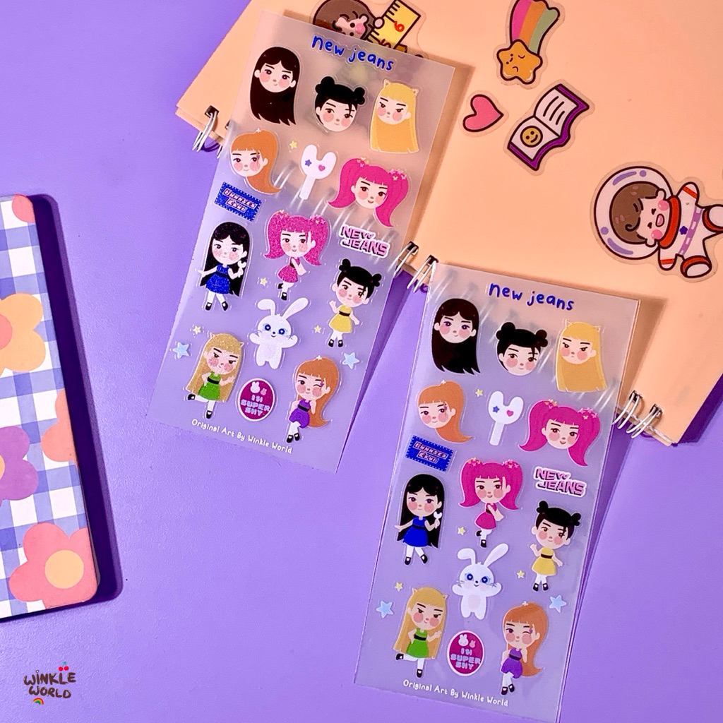 New Jeans Series สติ๊กเกอร์ UV โปร่งใส / สติ๊กเกอร์ Newjeans / สติ๊กเกอร์ Deco / สติ๊กเกอร์ Journali