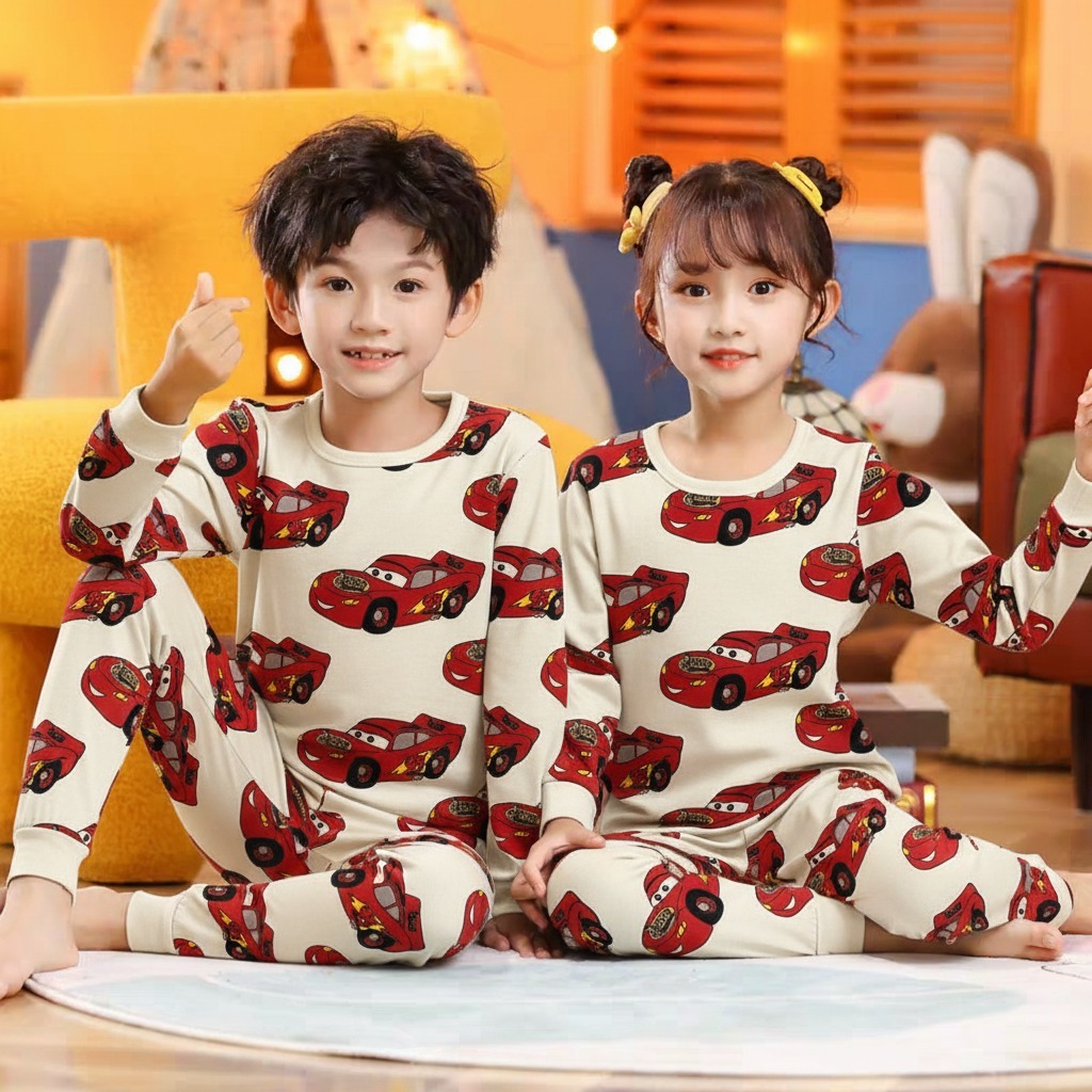 VIPSHOP88 BOYS AND GIRLS SUITS PREMIUM MC QUEEN เสื้อยืด AGES 1-10 ปีแขนยาว 381