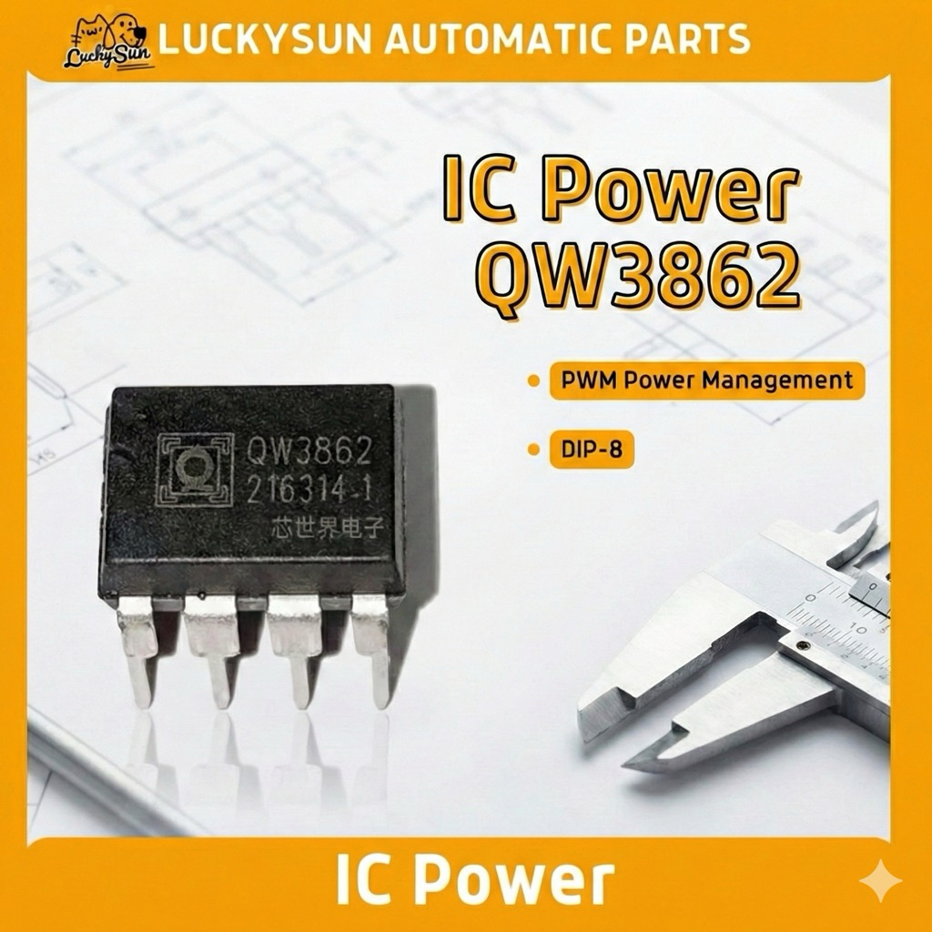 Luckysun IC ic QW3862 PWM การจัดการพลังงาน DIP-8 คุณภาพดั้งเดิมส่วนประกอบอิเล็กทรอนิกส์