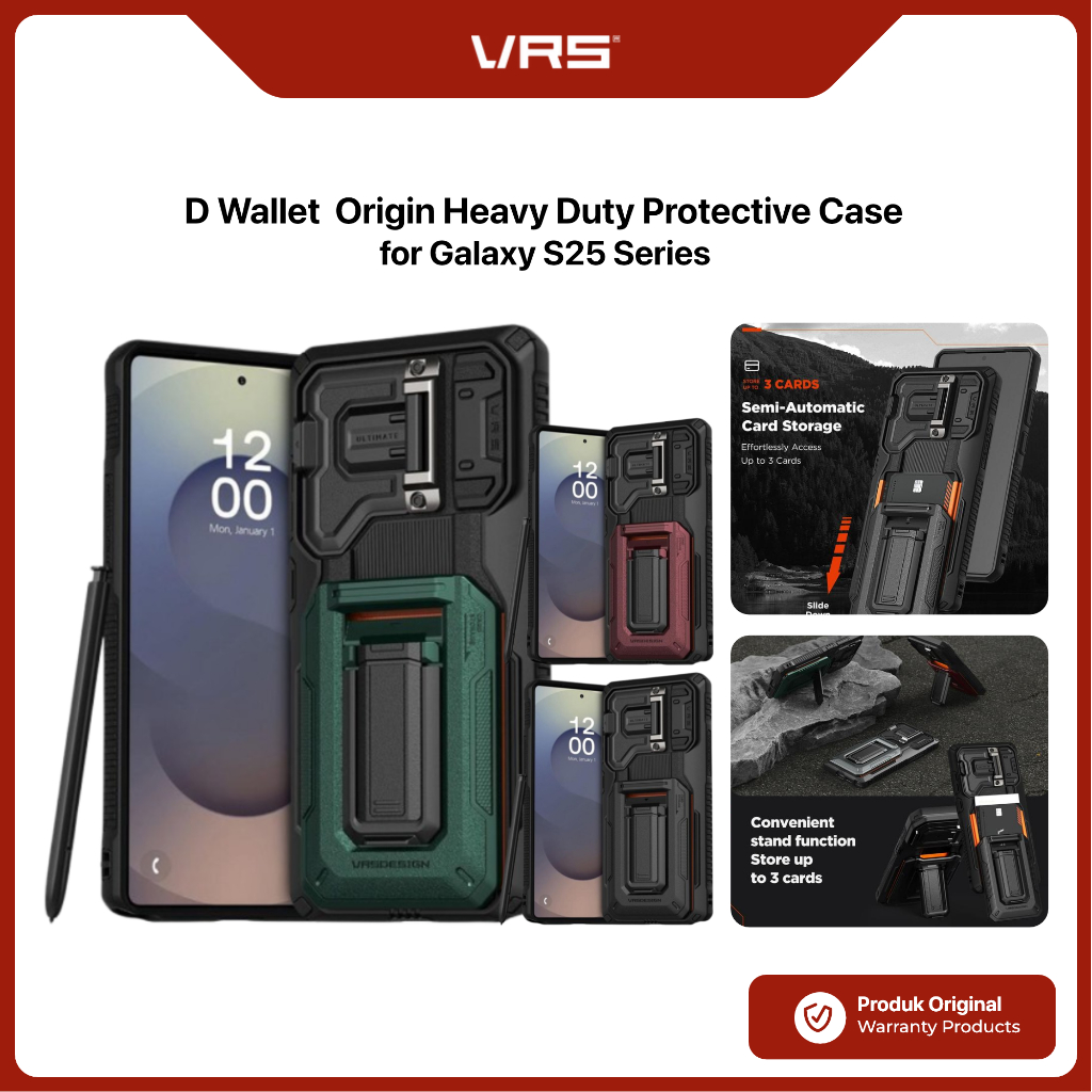 VRS Case Samsung Galaxy S25 Ultra Plus VRS Design Camera Cover Protection Wallet Cover Casing