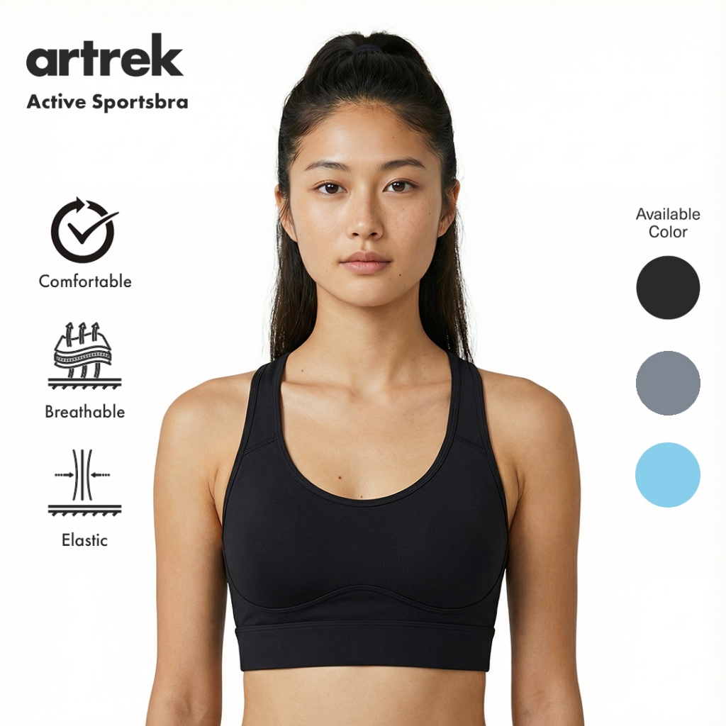 Artrek Active Sport Bra Push Bra สวมใส่สบายน้ําหนักเบาชุดกีฬา