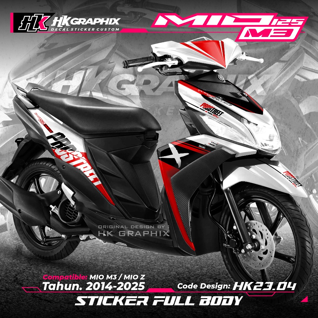 Yamaha Mio M3 Mio Z 125 Full Body Decal สติกเกอร์ Cool PROSTREET Racing Motif REKSA 23.04