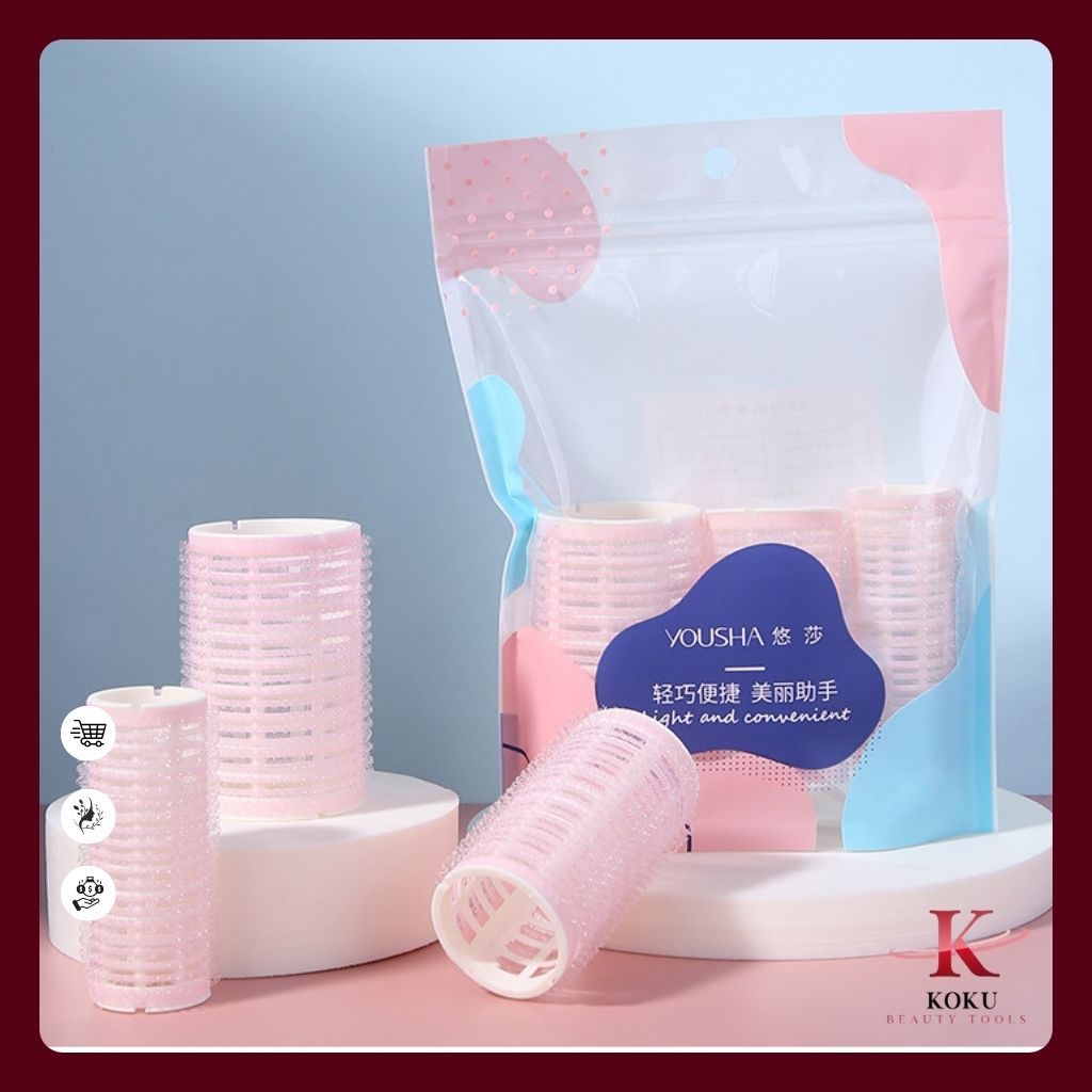 KOKU Hair Roller / Hair Roller 3 ชิ้นขนาดใหญ่และขนาดเล็กทําให้ปริมาณผม - 5007