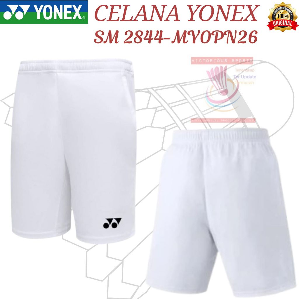 กางเกงขาสั้นผู้ชาย Yonex 2844 กางเกงแบดมินตัน MYOPN26 - สีขาว / กางเกงแบดมินตัน Yonex สีขาว ORIGINAL
