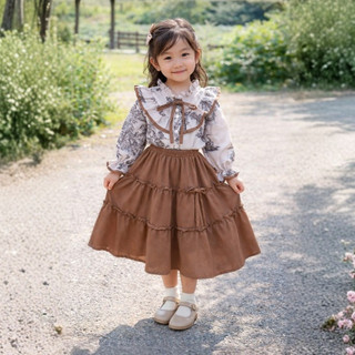 NAJWA - LANGSUNG KIRIM Setelan Anak Perempuan Zunaira Motif Bunga Model Terlaris / Fashion Oneset Anak Perempuan Atasan dan Rok 7/8 Korean Style Terlaris