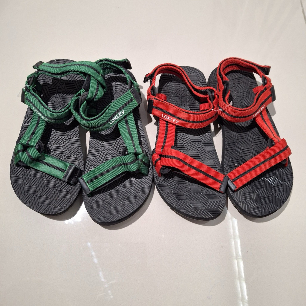 HIJAU MERAH LOXLEY NEW ORIGINAL RED GREEN OUTDOOR MOUNTAIN SLIP-ON SANDALS