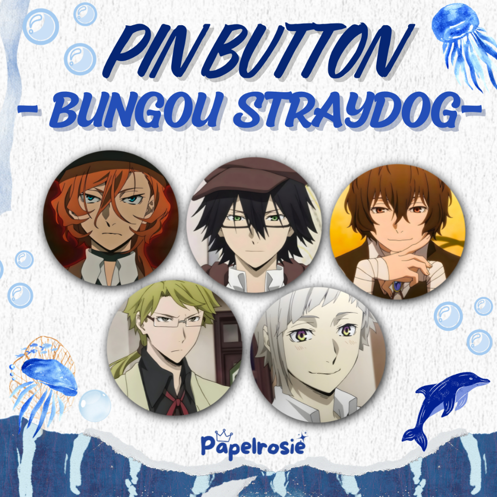 ปุ่มพิน BUNGOU STRAYDOG BSD | AESTHETIC ROUND PIN BUNGOU STRADADOG BSD 44 MM