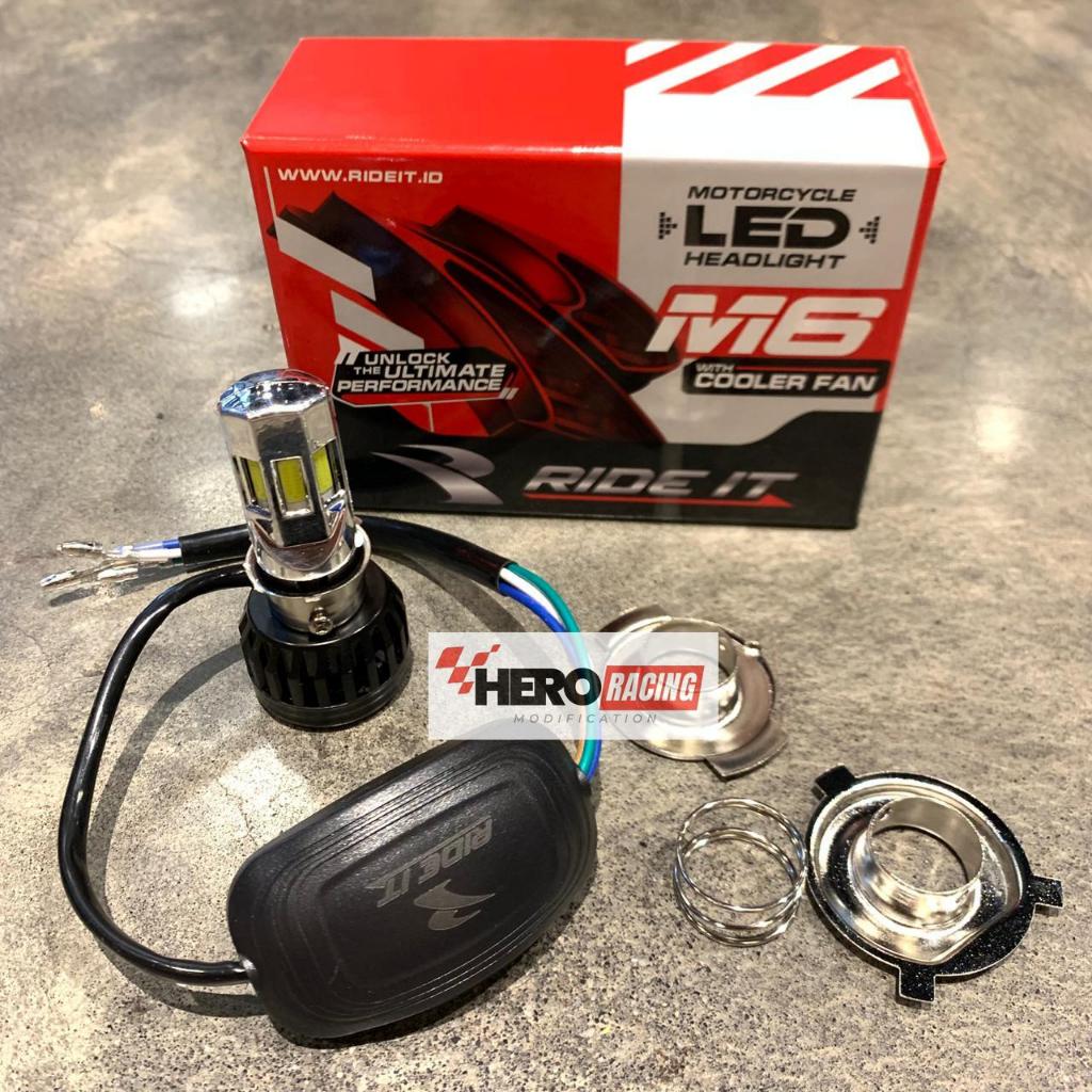RIDE IT ด้านหน้า DOP M6 COB ACDC 30W-60W 3 ด้านข้าง HS1/H4, H6, PH7, PH8 ไฟ LED สีขาว