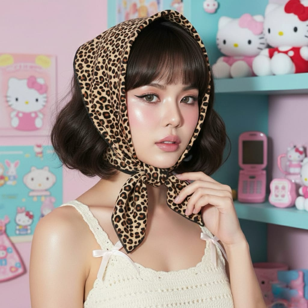 Scroll App Bandana Leopard / Scarf Leopard / Scarf Skena Leopard / Slayer Loepard / Bandana Leopard 
