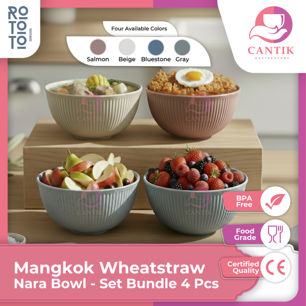 Rototo Nara Wheatstraw Straw Bowl Snack Food Candy Snack Cake Eid Christmas Chinese New Year Aesthet