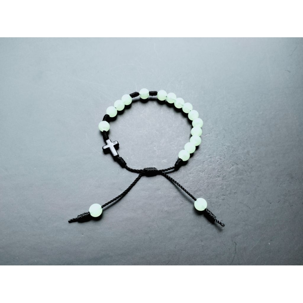 G1314 PREMIUM PHOSPHRUS CROSS ROSARY BRACELET