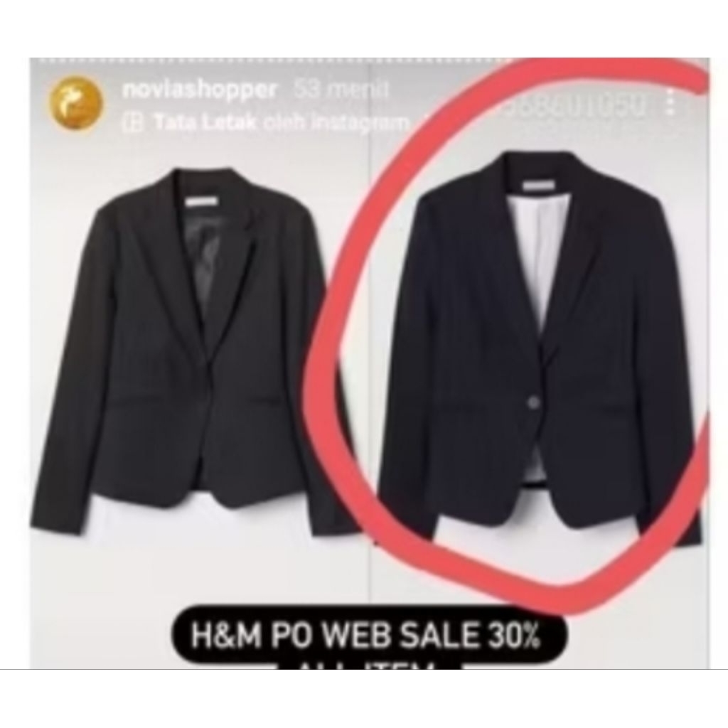 PL blazer H&M สีกรมท่า
