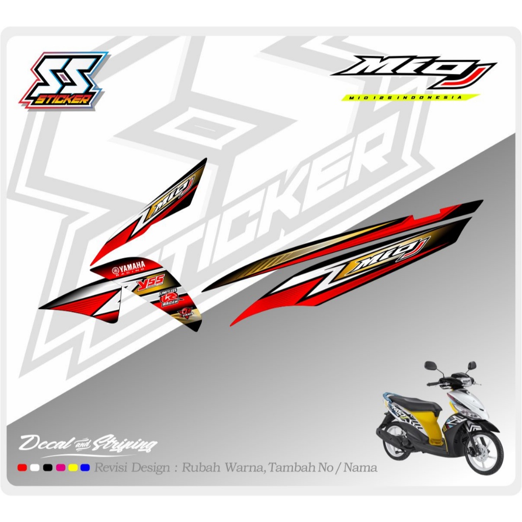 MIO J DESIGN 09 สติ๊กเกอร์ติดผิวมอเตอร์ไซค์