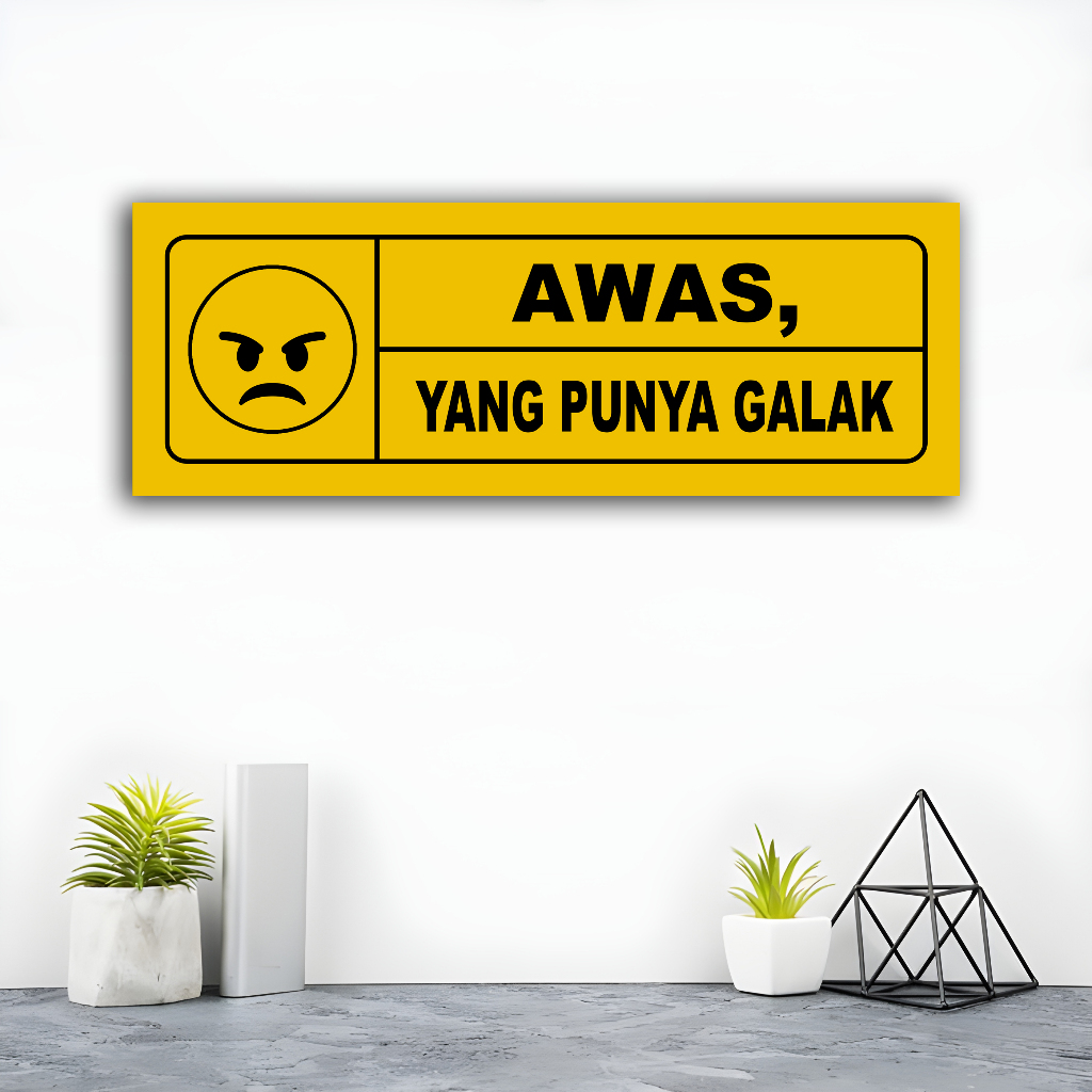 WALL DECORATIVE SIGN CAUTION THAT HAVE FIERCE - สติ๊กเกอร์แบบกําหนดเอง