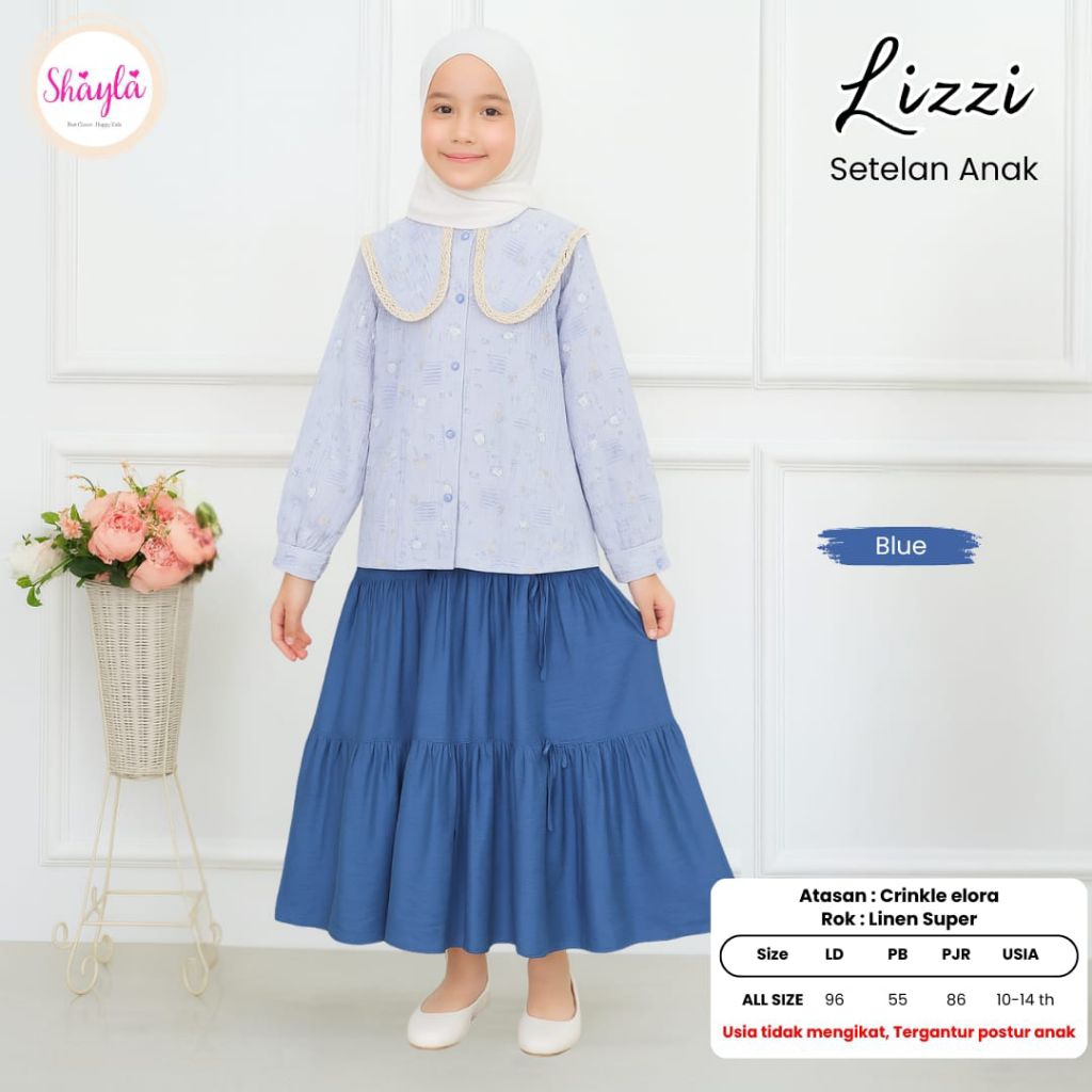 ชุดกระโปรงจีบเด็ก Lizzy อายุ 10-15 ปี Sayla Nsk