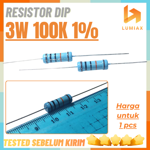 ตัวต้านทาน 3W Dip 100K 100 กิโลโอห์ม 3W 100 K 3 วัตต์เครื่องอ่านความอดทน 1% 3Watt 100k