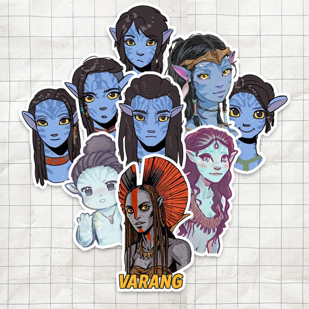 Avatar Fire And Ash สติ๊กเกอร์แพ็ค Avatar Blue