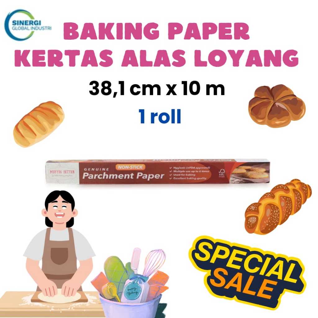 พิเศษถึง 50% BAKING PAPER 38.1 cm x 10 m / MUFFIN BETTER BASE (LILAC)