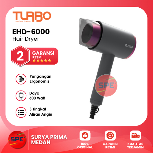 TURBO EHD-6000/EHD6000 ไดร์เป่าผม (การรับประกัน MEDAN อย่างเป็นทางการ)