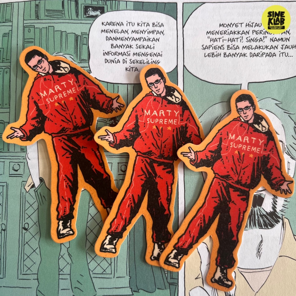 Sineklab - MARTY SUPREME Sticker - Film / Movie / Cinema / Series / Laptop Sticker Edition