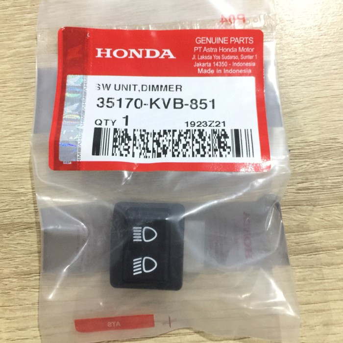 TOMBOL 35170-KVB-851 Hi/Lo ปุ่มสวิตช์หรี่ไฟสําหรับ Honda Beat, Vario, Supra X125, Revo, Blade, CS1 A