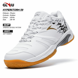Sepatu Badminton GLVIU Hyperstorm 59 Pria Wanita Size 38-44 Sepatu Olahraga Bulutangkis Voli Tenis