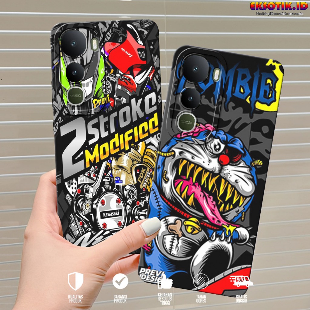 เคส VIVO Y400 - เคสโทรศัพท์ VIVO Y400 - เคสแฟชั่นล่าสุด - VIVO Y400 Silicone - Cool Cute Motif - เคส