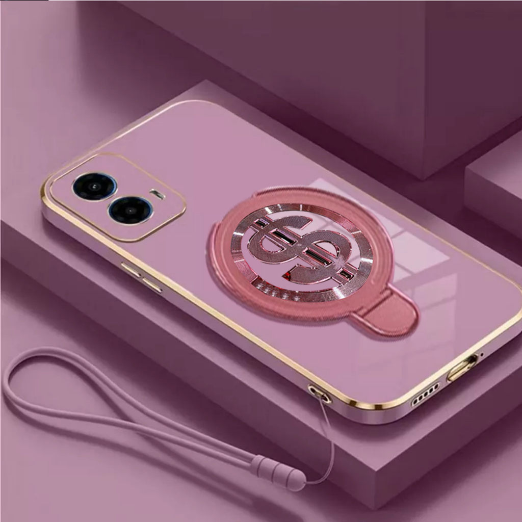 MOTOROLA G45 G35 Plating Dollar Ring Stand เคสชาร์จไร้สาย