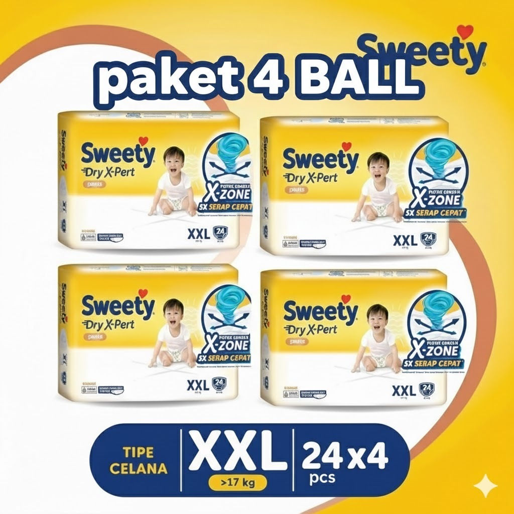 Sweety Bronze Pant Dry X-Pert XXL 24 (4 BALL PACKAGE) ผ้าอ้อมดั้งเดิม